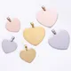 5pcs Mirror Polished Stainless Steel Blank Heart Tag Charms For DIY Making Jewelry Necklace Pendant