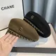 New Chain Beret Hat For Women Cap Winter Retro Brown Black Artist Flat Fashion Lady Girls Vintage