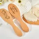Customized Newborn Name Wool Brush Wooden Comb Personalized Baby Hair Brush Head Portable Comb Bath