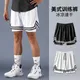 American Basketball Shorts Men's Fake Two Training Sports Running Ice Silk Quick Dry But Knee