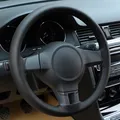 DIY 42 45 47 50cm Steering Wheel Covers soft Leather braid on the steering-wheel of Car With Needle
