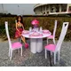 New style play set for barbie furniture 1/6 bjd bonecas living room tables and chairs doll house