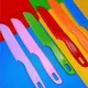 2pcs/set Plastic Fruit Knife Sawtooth Cutter Safe Kitchen Knife Kids Chef For Cooking Paring Knives