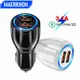 30W Car Charger Quick Charge Cigarette Lighter Adapter 2-Port USB A Fast Charging Phone Charger for