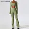 2 Pieces Women Tracksuit Yoga Set Workout Sportswear Gym Clothing Fitness Long Sleeve Crop Top High