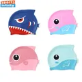 Cute Cartoon Dino Silicone Swimming Cap M for Baby 2-8 Years Children Protect Ears Swim Hat Boy Girl