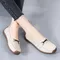 Women's Flat Shoes Versatile Women's Leather Shoes Spring Soft Sole Casual Shoes Plus Size Genuine