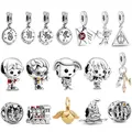 NEW Harry Potter Pendant Charms Alloy Fit 925 Sterling Silver Gryffindor Hermione Bead Charm