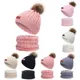 Baby Hat Scarf Suit New Autumn Winter Knitteed Kids Hat Scarf Set Cotton Girls And Boys Hats Neck