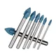 Glass Tile diamond Tip Drill Bit Set Tungsten Carbide Tipped Spear Head Ceramic Tile Marble Mirror