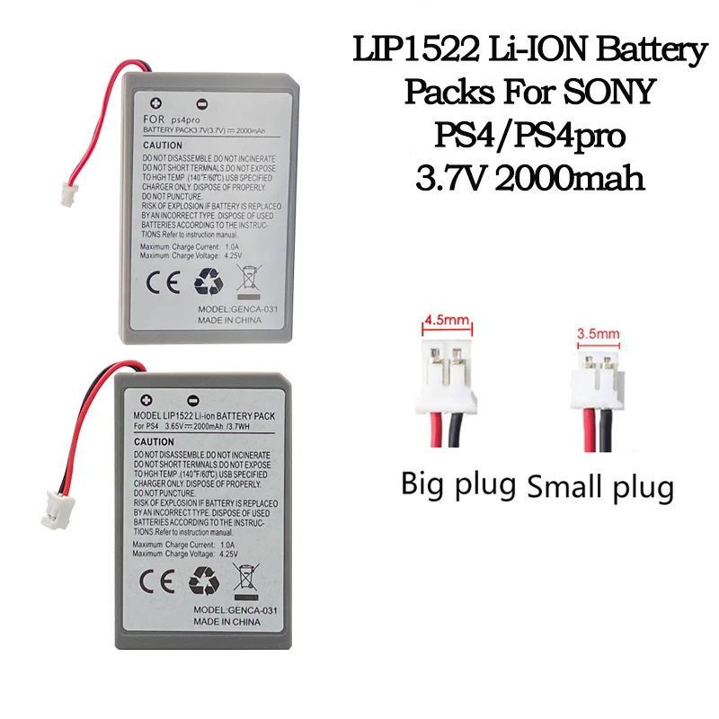 PS4/PS4Pro Battery LIP1522 KCR1410 Dualshock4 V1 V2 Wireless Controller Replace Battery For SONY Playstation GamePad 4 CUH-ZCT2