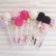 10pcs Eyelash Eyebrow Brush With Hairball Keychain Mascara Wand Reusable Lash Extension Clear Micro