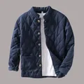 Japanese Style Stand Collar Warm Padded Jacket For Men Vintage Solid Loose Versatile Wadded Jacket