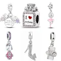 New 925 Sterling Silver Friend Ballet Girl Gift Perfume Pendant Bead Diy Fit Original Pandora Charm