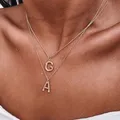 Fashion Cute Minimalist Initial Letter Necklaces For Women Vintage A-Z Letter Pendant Necklace Gold