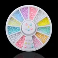 DIY 2mm 3mm Mix Color Pearls Nail Glitter Nail Rhinestones Wheel Nail Art Decorations Makeup Tools