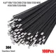 100Pcs 304#Stainless Steel Metal Black Cable Ties Self-locking High Temperature Resistance Oxidation