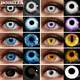 D'ORELLA 2pcs Colored Contact Lenses For Eyes Cosplay Colored Lenses Blue Contact Lenses Beauty