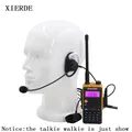 2 Pin D-Shape Tactical Headset PTT Mic Earhook Earpiece Earphone for Baofeng Kenwood Talkie Walkie