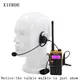 2 Pin D-Shape Tactical Headset PTT Mic Earhook Earpiece Earphone for Baofeng Kenwood Talkie Walkie