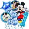 Mickey Mouse Birthday Balloons Decoration Disney Boys Favors Foil Globlos Set Mickey Mouse Balloon