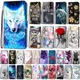 S7 S8 S9 S10 Case For Samsung Galaxy S10 Plus Phone Cover Cute Painted Wallet Flip Etui For Samsung