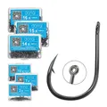 50pcs/Box Circle Carp Eyed Fishing Hook Barbed Japan Fishhooks Fishing Hooks Single Jig Fish Hook