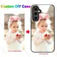 Custom Case for Samsung Galaxy A54 A34 5G Cover DIY Personaliz Photo Picture Name Logo Letter Print