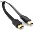 HDMI-Compatible Cable Full HD Short HDMI Male to Male Plug Flat Cable Cord for Audio Video HDTV TV