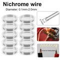 0.1mm - 2.0mm High Temp Wire Nichrome Heat Resistant Wire General Purpose Support Wire Craft Wire