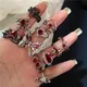 Irregular Red Crystal Glass Heart Aesthetic Rings For Women Y2K Gothic Animal Spider Ring Creative