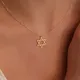 Trendy Star of David Pendant Necklace for Women Stainless Steel Jewish Symbols Necklace Men's