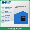 Easun 3000w Solar Wechsel richter reine Sinus welle 3kva Wechsel richter 220vac 2400w 24vdc pwm 50a