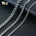 Vnox 3-7mm Cuban Chain Necklaces for Men Women Stainless Steel Miami Curb Links Chain Basic Cool