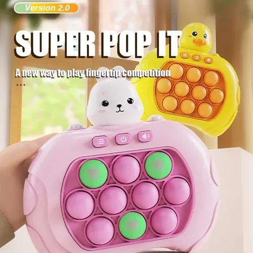 Pop Quick Push Bubble Light Zappeln Spiel Griff Spielzeug Anti-Stress-Spielzeug mit LED-Spiel