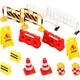 14Pcs Toy's For Kids Traffic Road Sign Barricade Miniature Signs Toy Cake Construction Toys