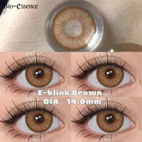 Bio-Essenz 2 Stück farbige Kontaktlinsen braun gefärbte Linsen Cosplay Green color Kontaktlinsen