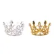 1Pc Mini Crown Cake Topper Princess Pearl Tiara Ornaments Baby Shower Birthday Wedding Party