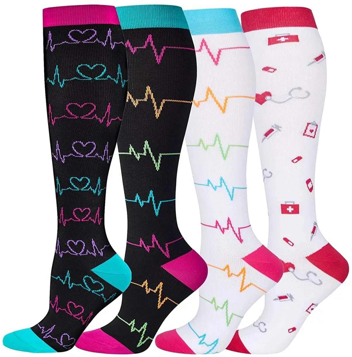 58 arten Kompression Socken Fit Für Medizinische Ödeme Diabetes Krampfadern Socken Im Freien Männer Frauen Laufen Wandern Sport Socken Image