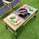 Lohas camping Camping Eigt Tisch Grill mit Herd/Rost Picknick im Freien klappbar abnehmbarer