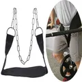 Thick Neoprene Weight Lifting Belt With Chain Dipping Belt For Pull Up Chin Up Kettlebell Barbell