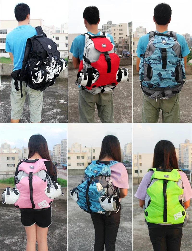 Männer Frauen Rollschuhe Rucksack Inline Skates Skating Schuhe Stiefel Tragen Tasche Kind Schlittschuhe Lagerung Rucksack Outdoor Sport Taschen
