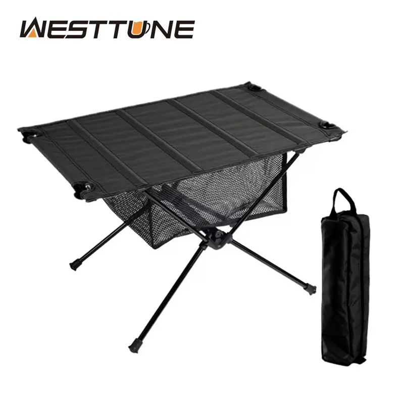 Westtune Camping Klapptisch leichter 1680d Oxford Rollt isch tragbare Touristen tische aus Aluminium legierung für Picknick im Freien