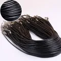 NK697 New Wholesale Collares Men Bijoux Twisted Braided Black PU Leather Cord Necklace For Women DIY