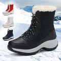 Ankel Boots for Women Winter Outdoor Warm Snow Boots Chunky Platform Waterproof Non-slip Warm Shoes