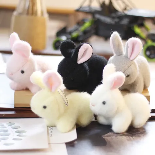 Schöne Plüsch Kaninchen & Bär Puppe Coniglio Schlüssel anhänger Tasche Anhänger Stofftiere Baby