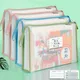 1 Pc Large Capacity Stationery Storage Folder File Mesh Zipper Pouch A4 Document Bag Zip File