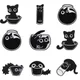 Cute Black Cat Enamel Pin Animals Funny Kitten Metal Badge Backpack Cartoon Custom Women Kids Lapel