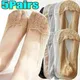 5Pairs Women Boat Socks Summer Slippers Non-slip Breathable Lace Lace Invisible Sock Sexy Non-slip