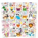 6-36PCS Make-a-face Sticker Sheets Make Your Own Animal Mix and Match Fantasy Animals Kids Party